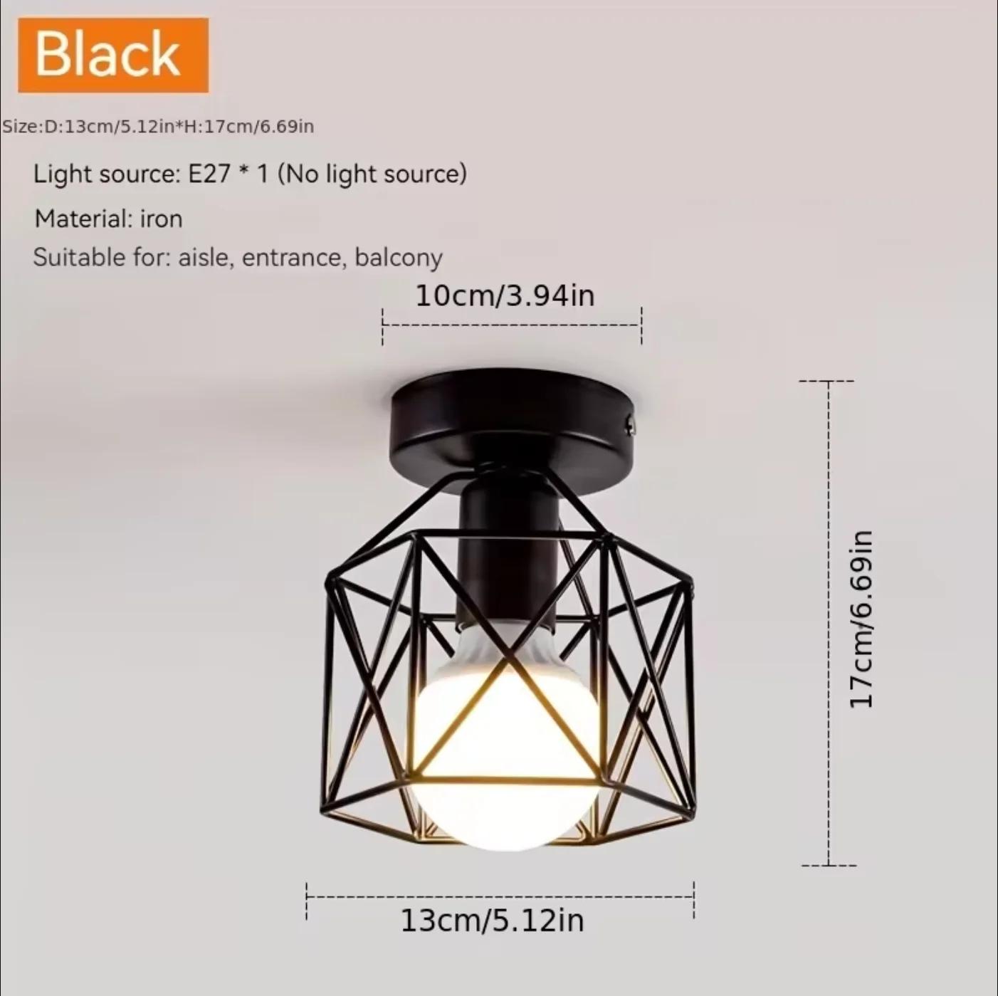 

Led Ceiling Light Round Chandelier 110V 220V Mini Ceiling Lamp Indoor Lighting For Kitchen Bedroom Living Room Bathroom чорний