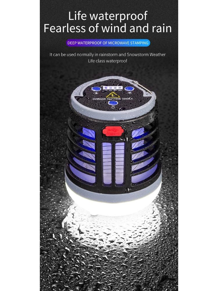 Hanging UV LED Mosquito Killer Lamp Electric Shock Insect Repeller Light USB Portable Outdoor Waterproof Hiking Camping Lantern
