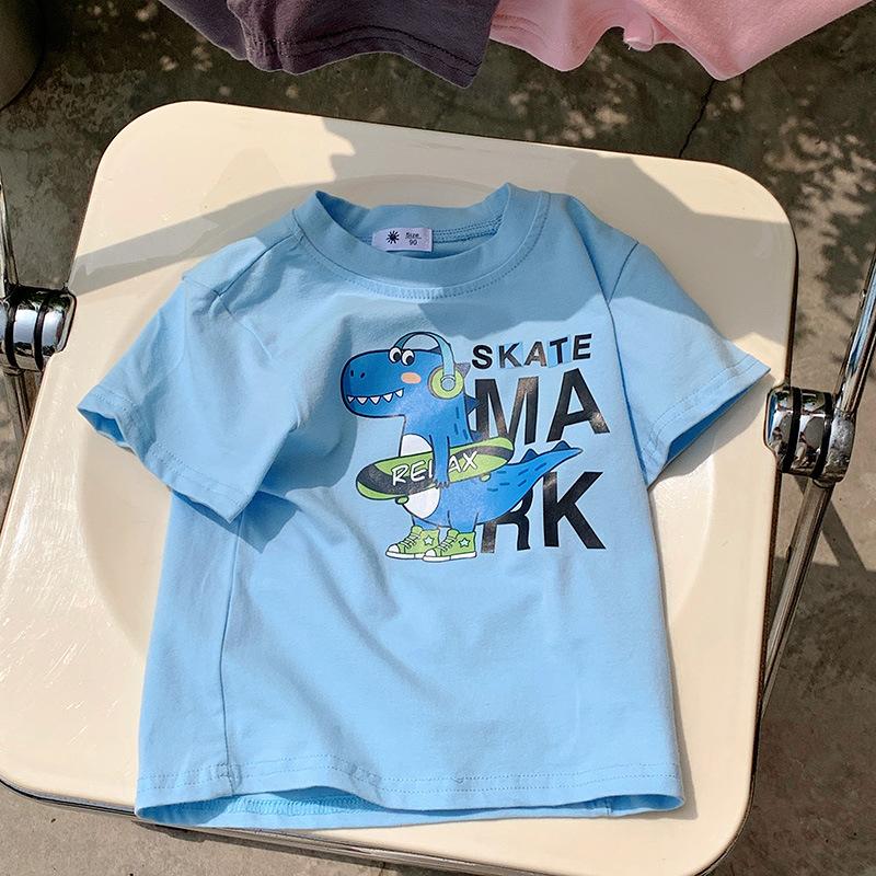 Girls Casual T-shirt - Summer Children s Cute Pure Cotton Round-neck Top 100cm