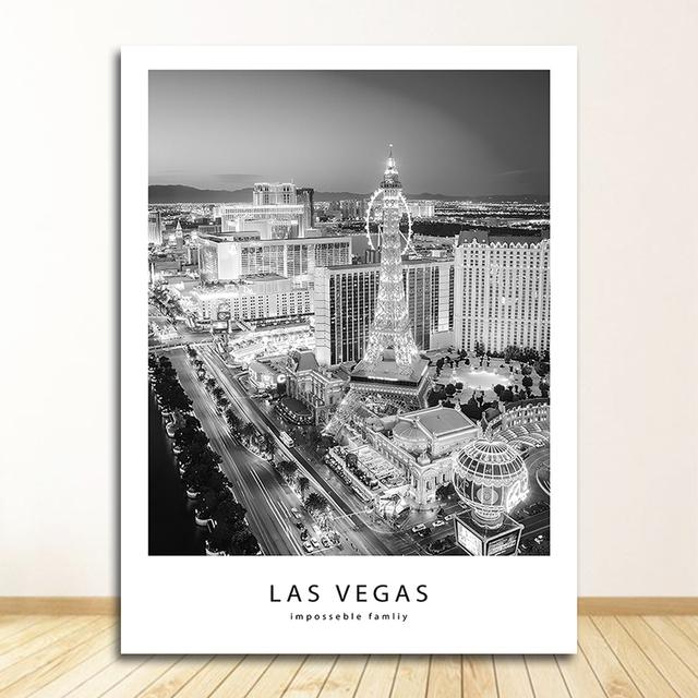 And White Pictures for Living Room Home Decor Modern New York London Paris City Wall Art Landscape Posters and Prints Black