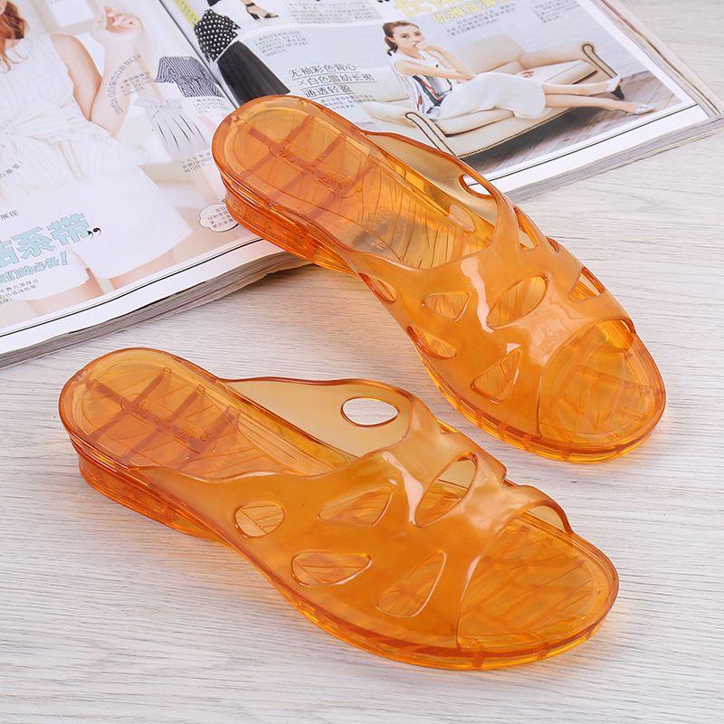 

Новые хрустальные пластиковые тапочки для женщин на лето, против запаха, на высоком каблуке, противоскользящие, прохладные тапочки для дома и использования в помещении 40