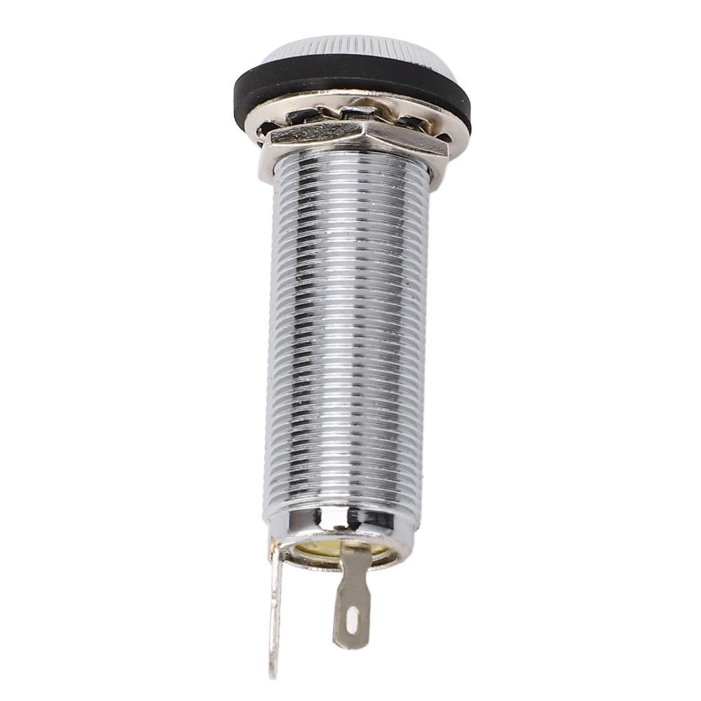 2PCS Metal Jack Socket 6.35mm Input Output Jack Premium Single Jack Socket For Electric Guitar