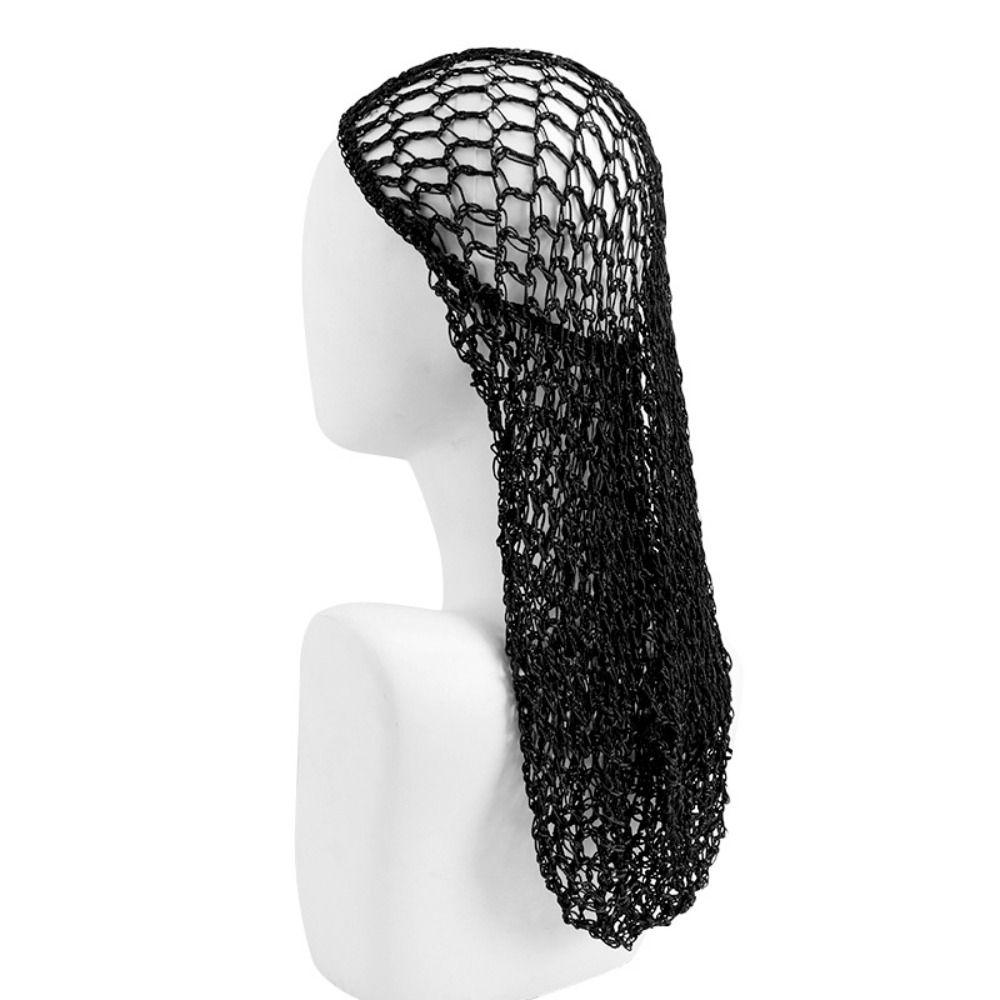 Night Cap Mesh Hair Net Elastic Hair Care Sleeping Hat Fashion Long Crochet Hair Snood  Women