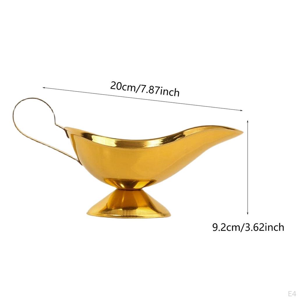 10oz Stainless Steel Sauce Boat for Gravy And Dressings with Handle