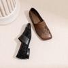 New Leopard Print Small Leather Shoes Retro Lazy Shoes Comfortable Low Heel Deep Mouth Single Shoes