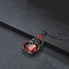 Gothic Skull Vintage  Women's Heart Zircon Crystal Pendant Necklaces Black Punk Skull Gothic Engagement Jewelry Gifts