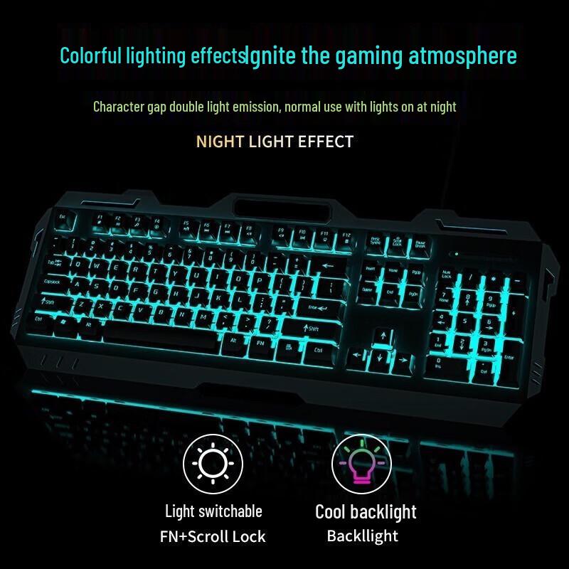 QianXingZhe GX80S Wired Gaming Keyboard with Mechanical Feel