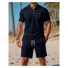 Summer New Men's POLO Shirt Suit Casual Sports Versatile Slim Short-sleeved Shorts Fashion Suit