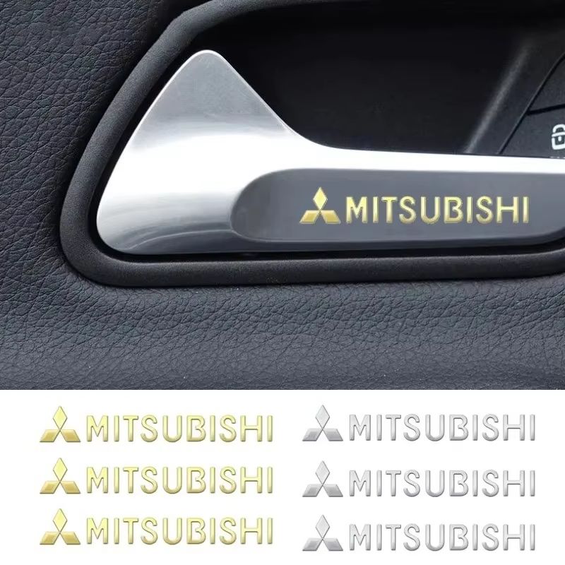 czajbk1 For Mitsubishi Outlander Lancer 9 10 ASX L200 Eclipse Pajero Canter Ralliart Mirage Car Door Handle Whole Body Decor Stickers