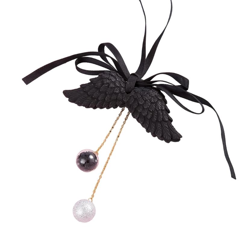 Delicate Angel Wing Design Vehicle Hanging Art User Friendly Gypsum Sculpture Small Car Interior Decoration Piece