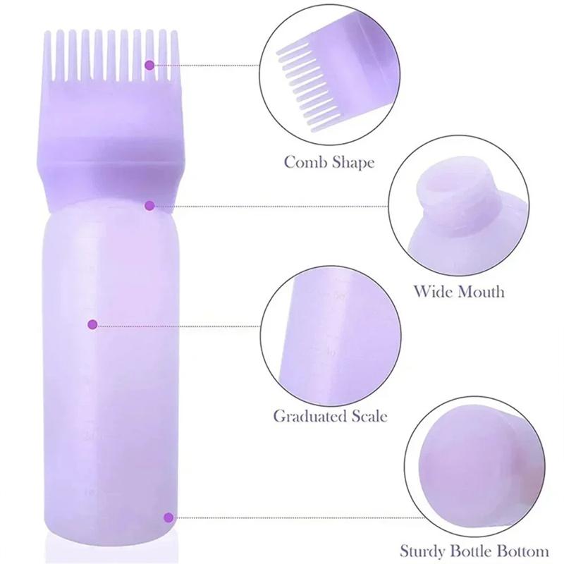 120Ml Hair Dye Bottle With Applicator Brush Salon Hair Coloring Dyeing Bottles