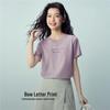 Giordano Women's Slogan Print Pure Cotton T-Shirt