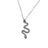 Snake Charm Necklace Dragon Minimalist Serpent Pendant For Women Grunge Aesthetic Jewelry 43cm Chain