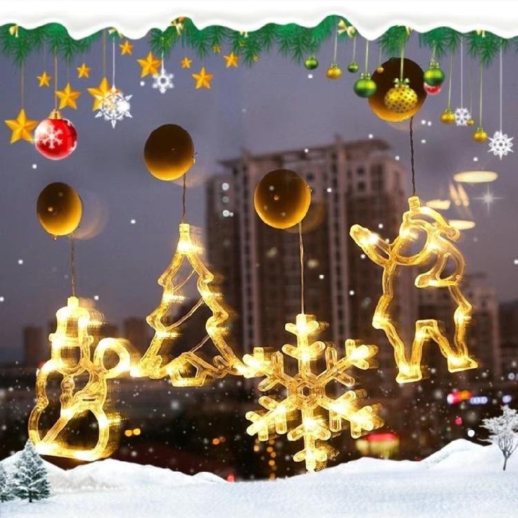 Christmas Sucker Light Hanging Led Lamp Festival Door Window Decoration