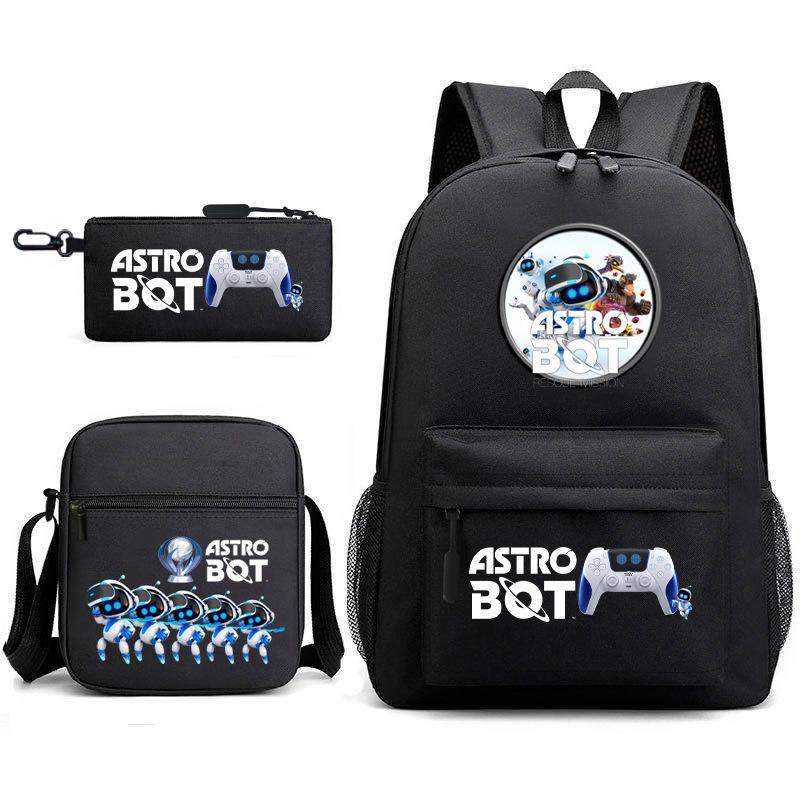 Astro Bot Children's School Bag, Cosmic Robot Elementary School Student Starry Sky Backpack Leisure Bag