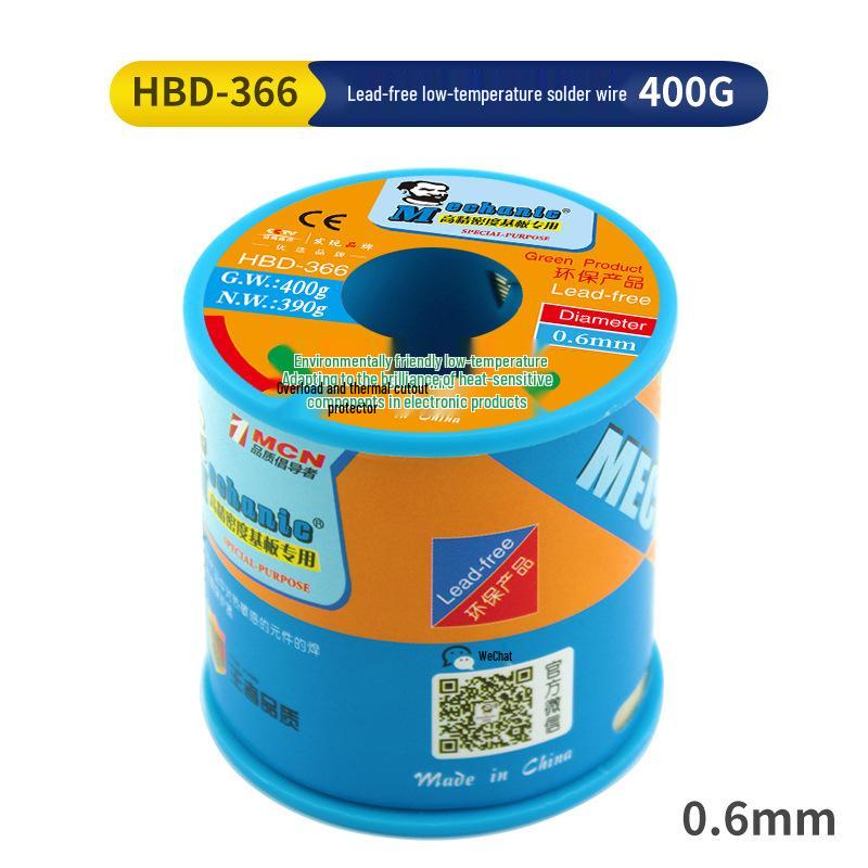 Repairman Rosin Core Solder Wire, 0.8mm, High-Brightness, Lead-Free, 0.5/0.6mm Options Available