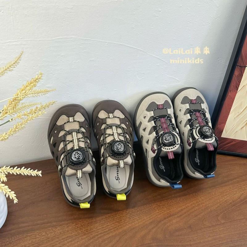 Youth Style Shoes Kids Outdoor Running Shoes Boys Girls Lightweight Breathable Mesh Rubber Sole With Rotating Buckle