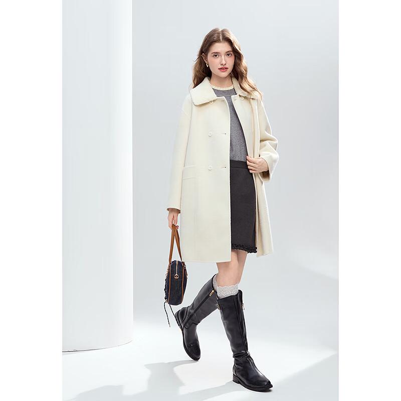 Betu Women's Color-Block Collar Long-Sleeve Knit Sweater
