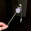 Lily Flower High-End Updo Hairpin: Ancient Chinese Style Xiuhe Headdress Accessory