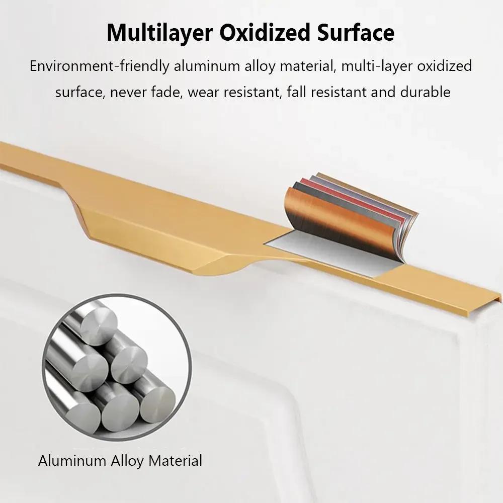 30/40/50cm Aluminiumlegierung Schranktürgriff Küche Schrank Kleiderschrank Schubladengriffe Moderne Wohnmöbel Dekoration