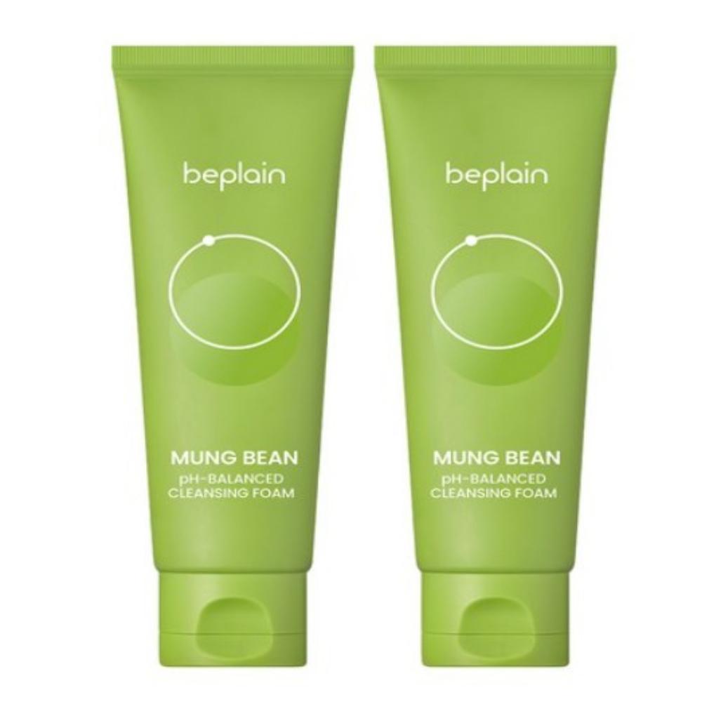 Beplain Mung Bean Mild Acidic Cleansing Foam Gentle Face Cleanser 80ml ×2