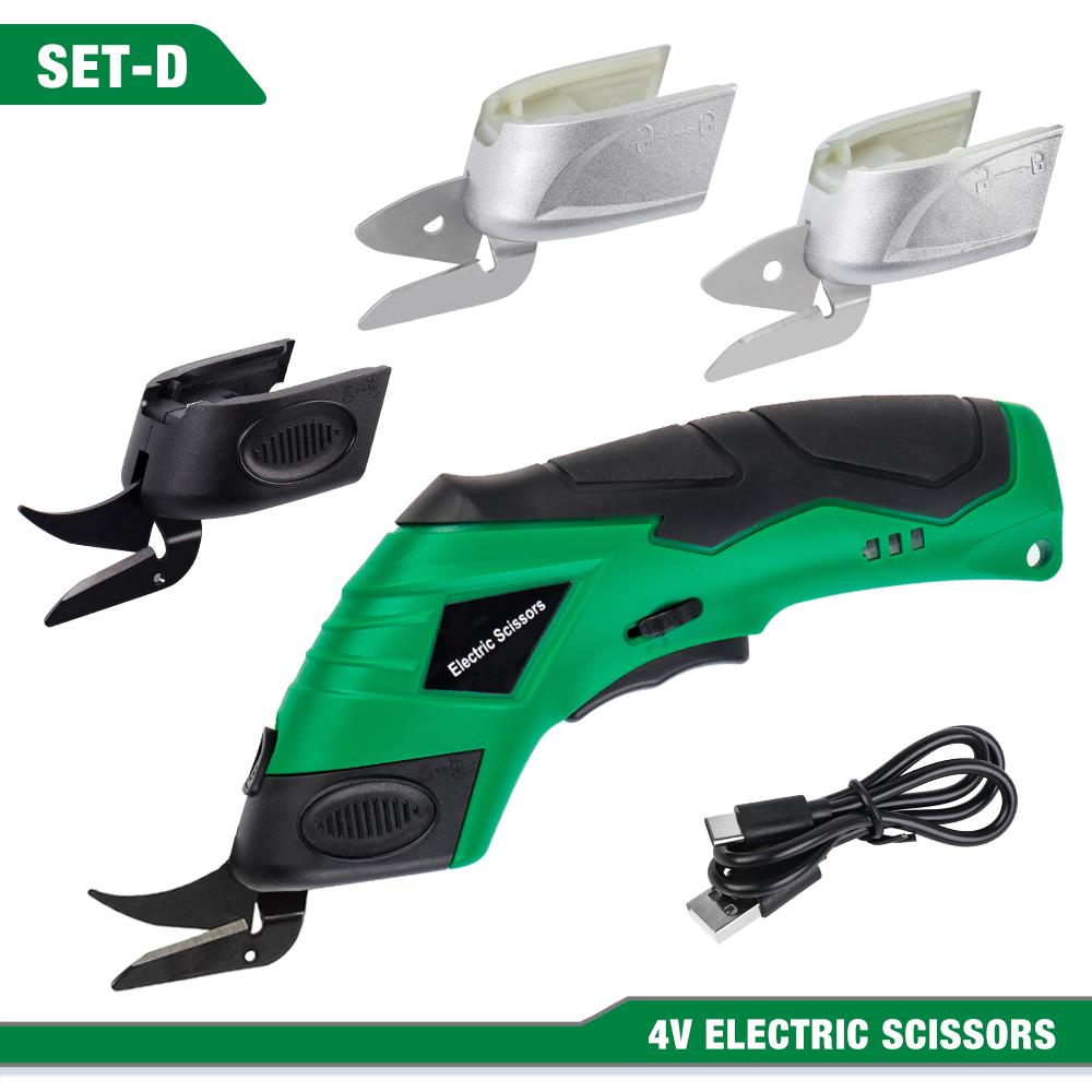 4V Electric Scissors,Professional Cordless Sewing Scissors, USB Charging,Tufting Scissors, Cutting Tools, Manganese Steel Blades