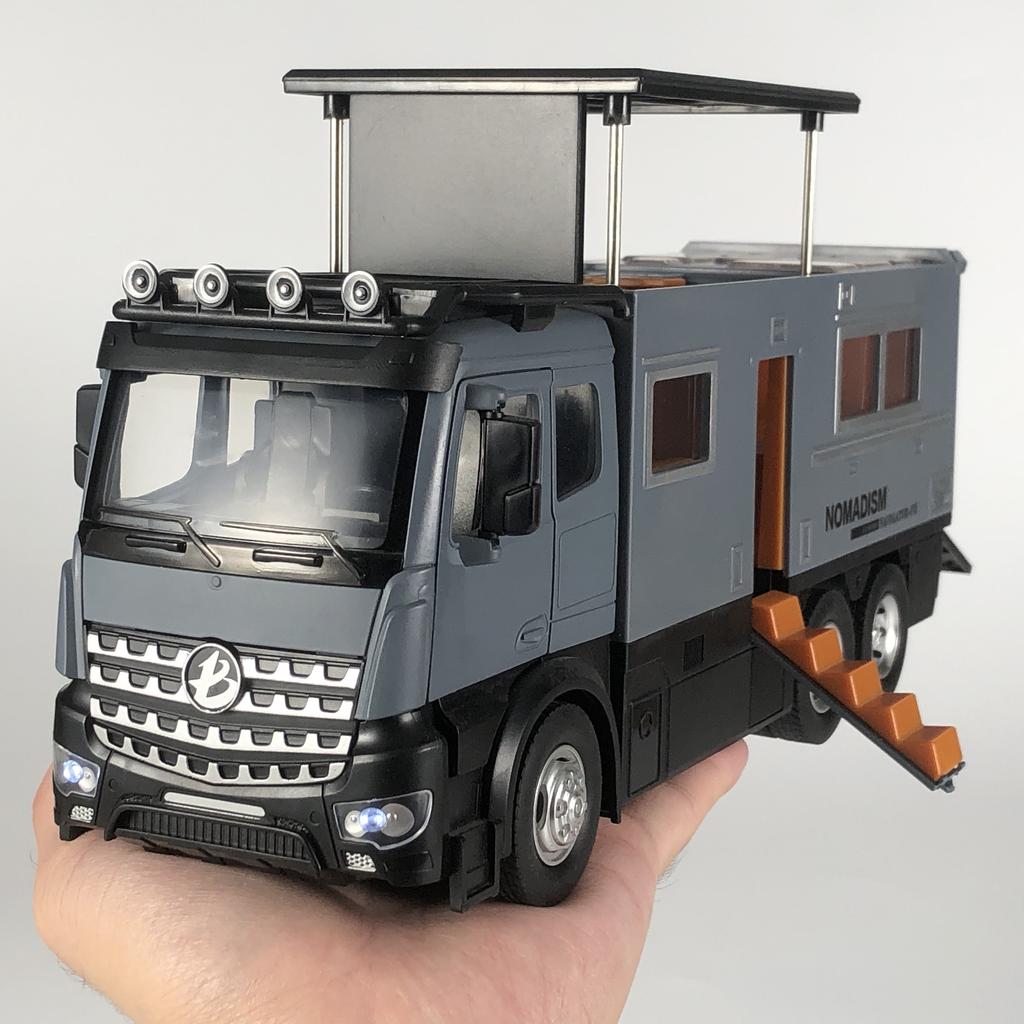 1/18 Benz Arocs Nomadism Navigator F Wohnmobil Legierung Druckguss Modellauto Heimdekoration & Computer-Schreibtisch-Schmuck Feiertagsgeschenk Spielzeug