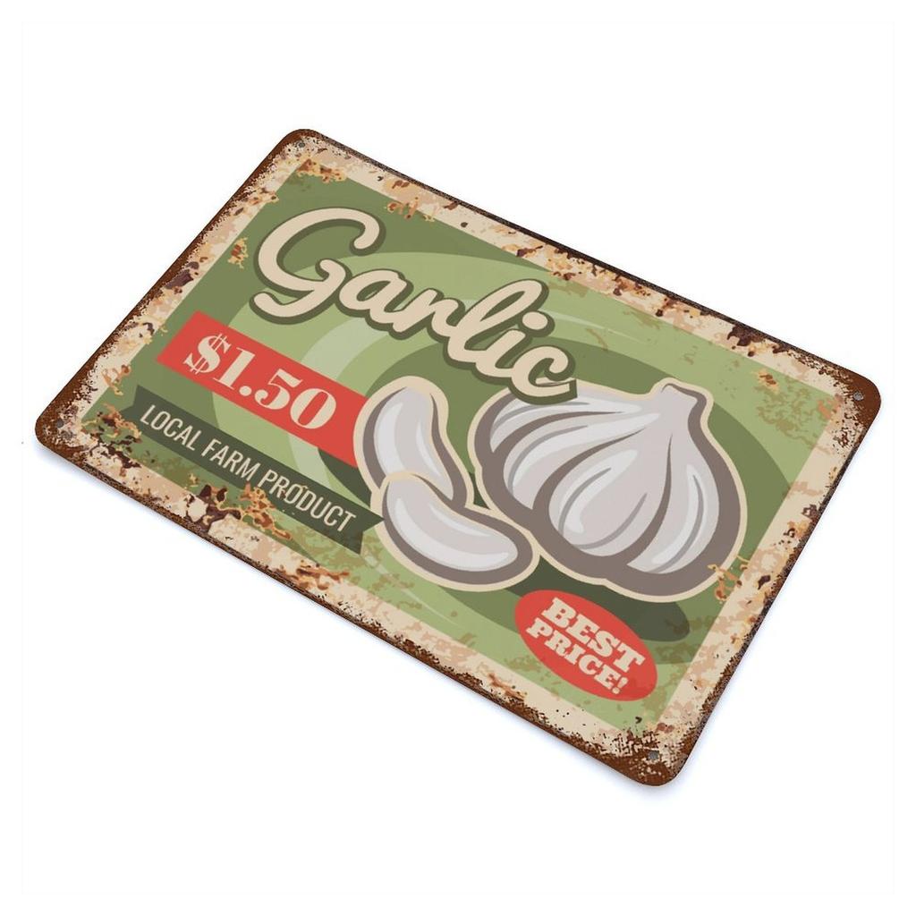 1-Pack Rusty Vintage Wall Plaque Metal, 20×30cm and 30×40cm, Aged Décor for Entryway, Studio or Dining Room