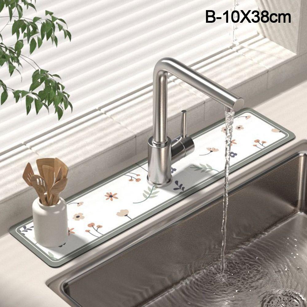 Splash Non-Slip Absorbent Pad Multifunction Drying Mat  Kitchen Bathroom Supplies