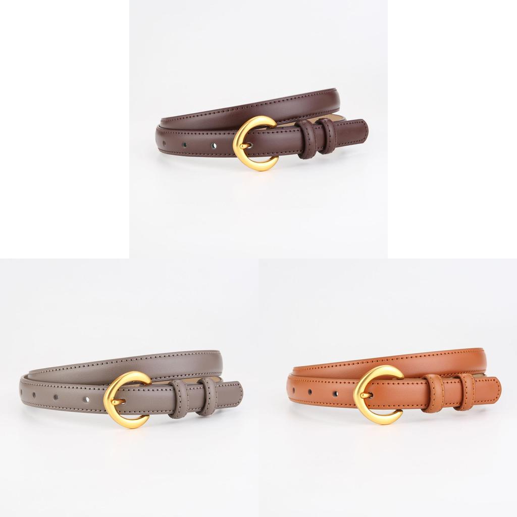 Leather Men Women Fashion Belt With Alloy Buckle And Letter Details For Casual Dress