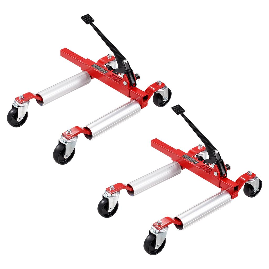 SucceBuy Wheel Dolly Heavy Duty Vehicle Positioning Ratchet Tire Jack Max Capacity 1500 Lbs Car Dolly for Car Auto Repair Moving