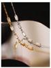 Retro Bamboo Forest Gold-Plated Bracelet: Exquisite White Shell Design for Women, Perfect for Spring and Summer.