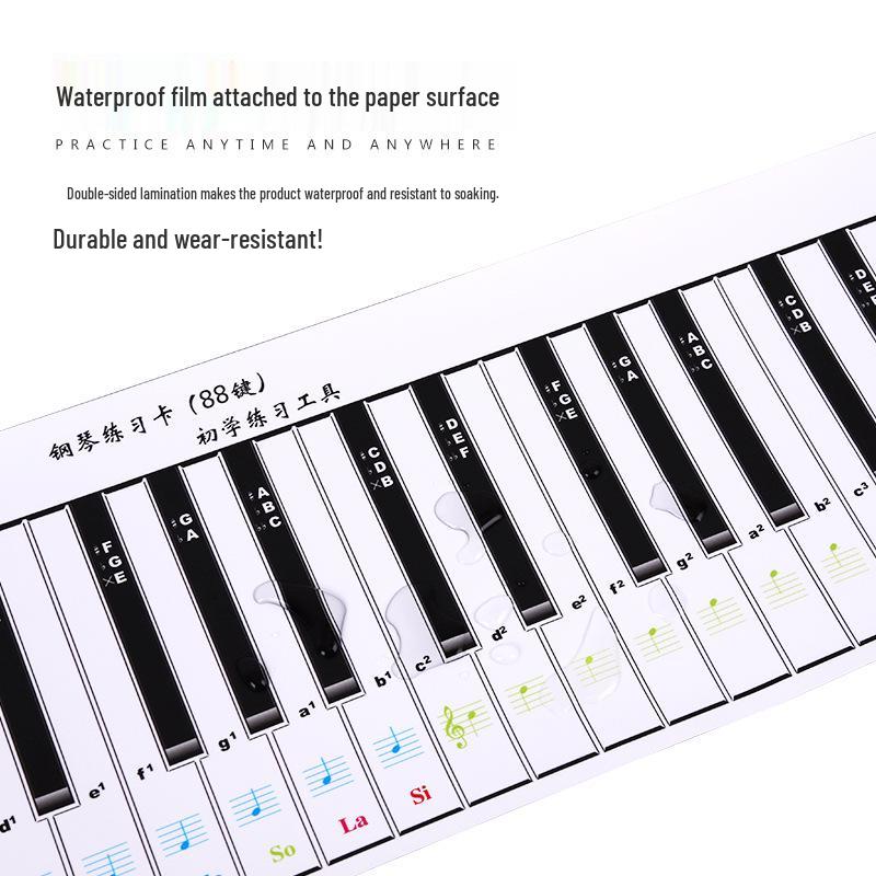 88-Tasten tragbares Handrollklavier mit Fingerpositionsdiagramm