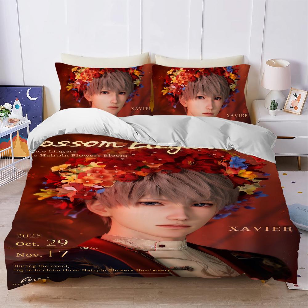 

Игровой набор пододеяльников Love and D-Deepspace Sylus Мягкое стираное постельное белье 3 предмета Летнее Удобное Студенческое общежитие Дом Детское постельное белье (135x200cm)