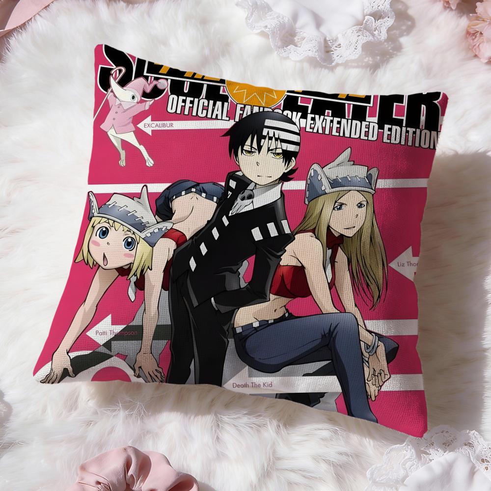 Anime S-SOUL E-EATER Cushion Cover Premium Comfort Reversible Pillow Cove -Two in One Design for Any Room & Car Interior