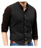 Men's V-Neck Wedding Vest - Perfect for Groom or Best Man