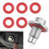 5PCS Stainless Steel Oil Plug Gasket Set Drain Plug Gasket for GMC/Honda/Ford Motorcycle