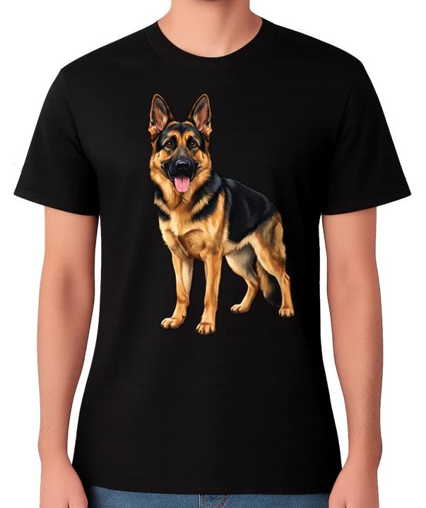 German Shepherd T-Shirt Beautiful Alsatian Dog Lover Graphic Gift Unisex Tee M