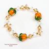 New Chinese Style Persimmon Ruyi Glass Bracelet: Original Crystal Mori Design for Summer