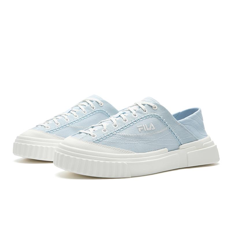 FILA MILANO Breathable Lightweight Low top Canvas Shoes Women's Glaze Grass Blue/Snow F12W622309FOS