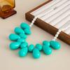 Exaggerated Water Drop Resin Pendant Choker Necklace Women Boho Clavicle Chain Statement Jewelry Gift