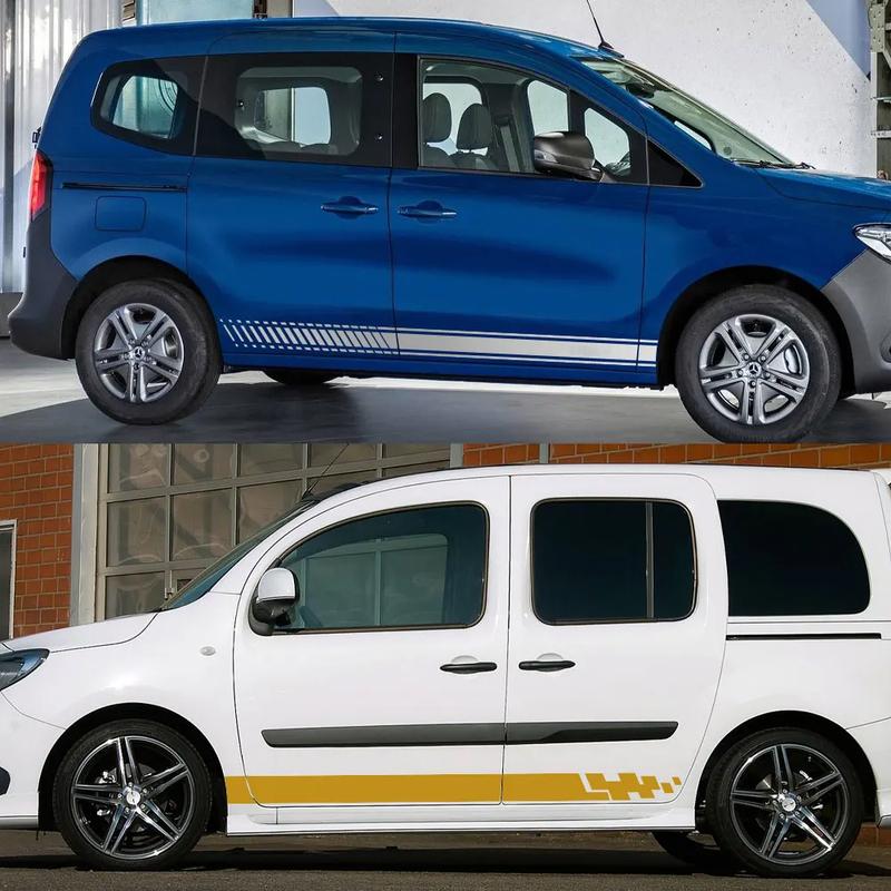 Van Door Side Sticker For Mercedes Bnez Citan W415 W420 Camper Caravan Graphics Stripes Auto Racing Sport Decor Decal Car Cover