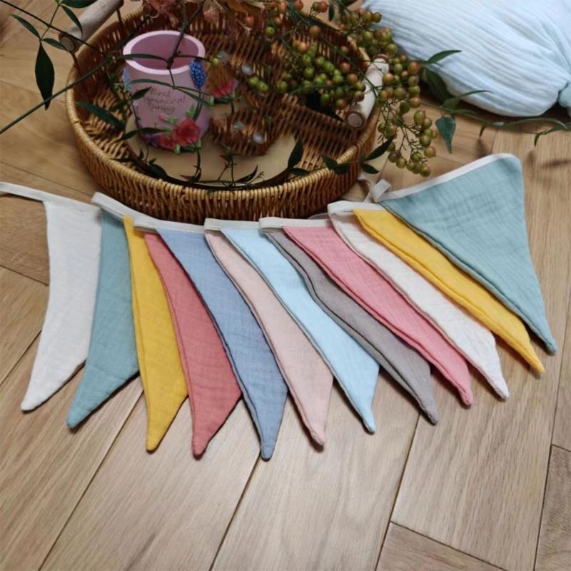 Babyflagge im Retro-Stil Mehrfarbige Wimpelketten Babygirlande Hängeflaggenbanner Neugeborenen-Foto-Requisiten für Partys