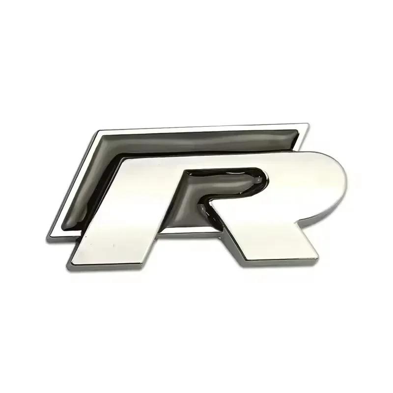 Metal Car Grille Emblem Rear Trunk Badge Stickers for Volkswagen VW R Rline Polo Golf Jetta Beetle CC Bora Tiguan Touran Passat