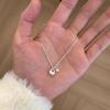 Korean-Style Sterling Silver Money Bag Necklace - Women's High-End, Versatile Clavicle Chain