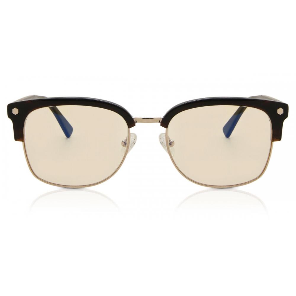 

Swanwick Havana Day Blue Light Block Tortoiseshell Unisex Eyeglasses Silver Tortoise/54