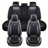 Full Set Car Seat Covers  Luxury Faux Leather Car Seat Covers, Universal Fit Full Coverage Protectors  Comfortable & Durable