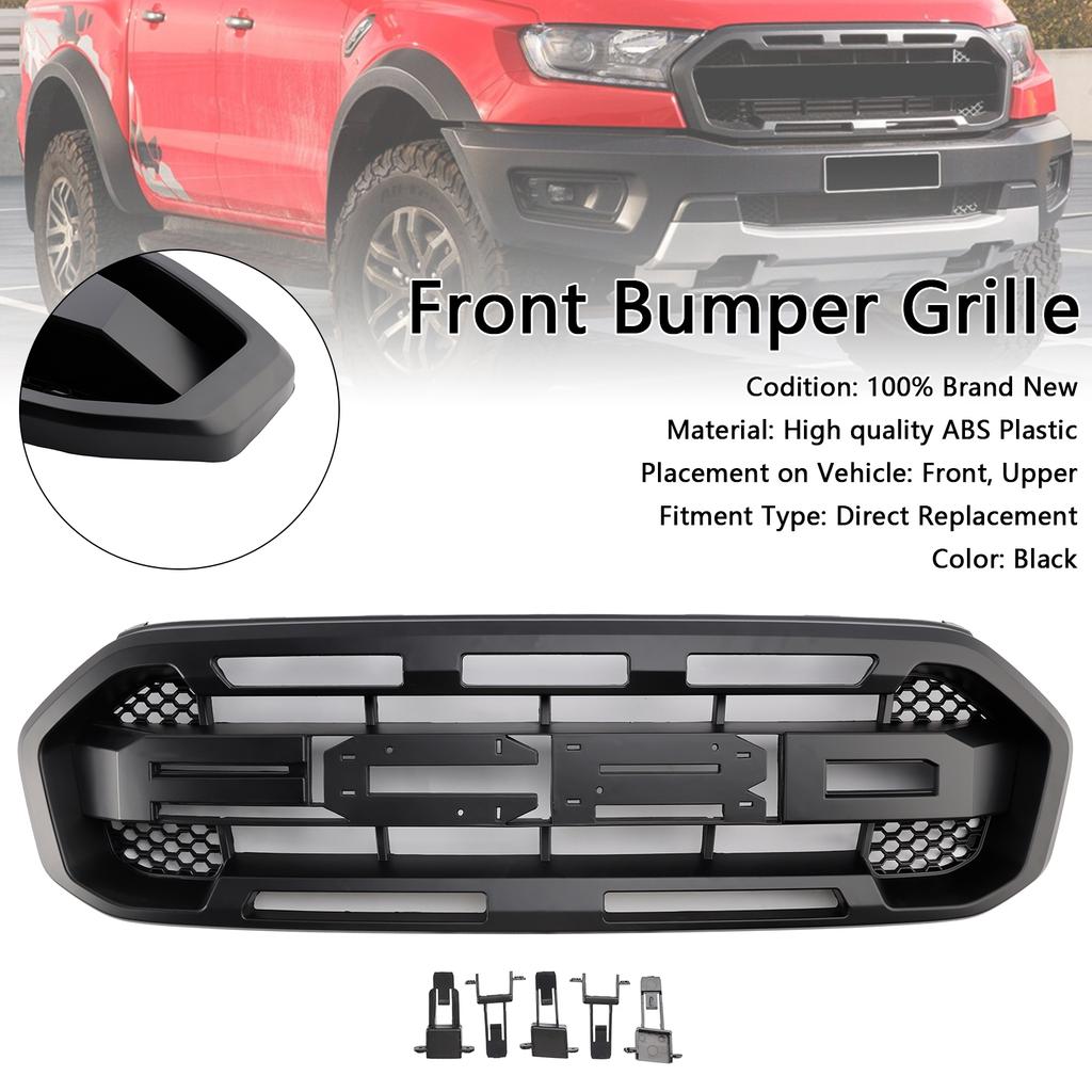 Przedni Zderzak Styl Raptor Grill Kratka Pasuje Ford Ranger 2019-2023 Czarny