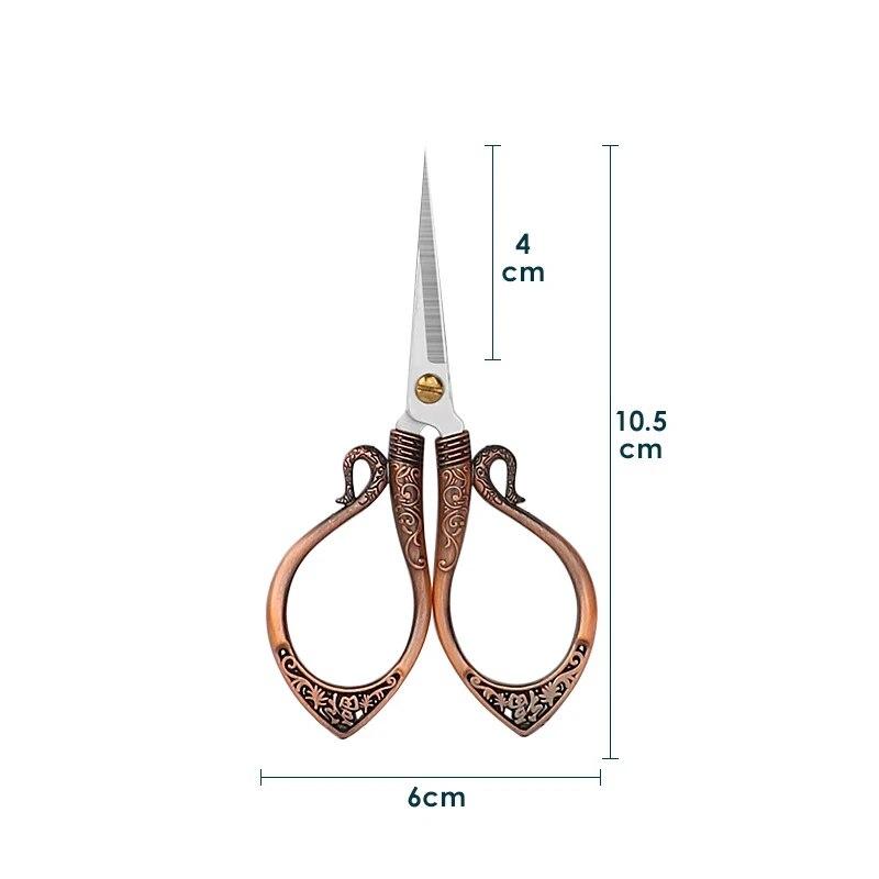 

Ретро ножницы из нержавеющей стали, ножницы для вышивки крестом, швейные ножницы, режущие ткани для вышивания, аксессуары для домашнего шитья