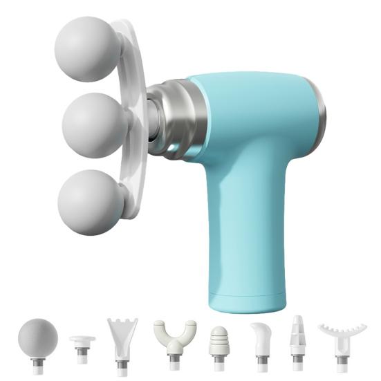 

Fascia Massager with 9 Interchangeable Heads Deep Tissue Massager Low Noise Neck And Shoulder Massager for Pain Relief Office Gym Gifts